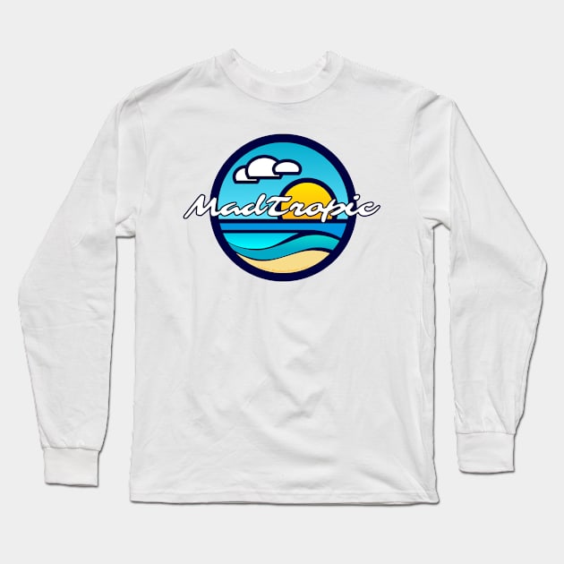 Beach Glass Logo - navy Long Sleeve T-Shirt by MadTropic